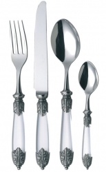 Alain Saint Joanis Azalee Crystal Resin Stainless Flatware