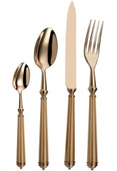 Alain Saint Joanis Dune Rose Gold Gold PlatedCarving Set