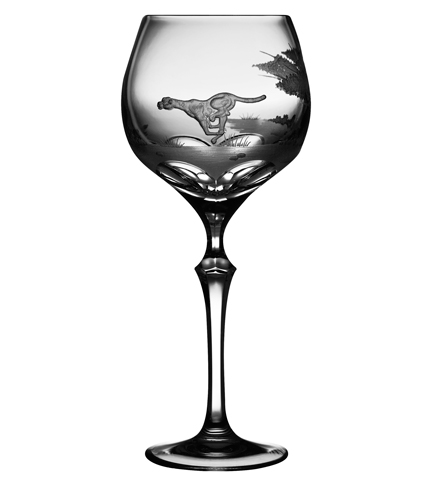 Cheetah Wine Glass