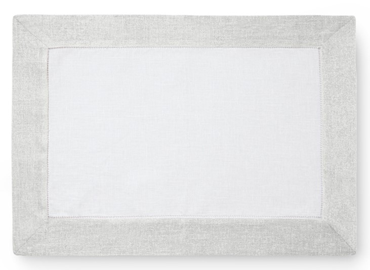 Sferra Filetto - White / SilverPlacemats / 14 X 20 - Set of 4