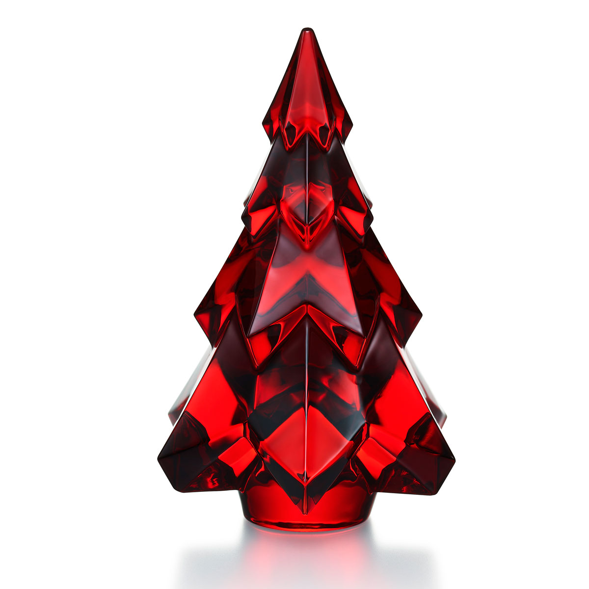 Baccarat Crystal Gstaad Fir Tree Red_Baccarat Christmas Ornaments