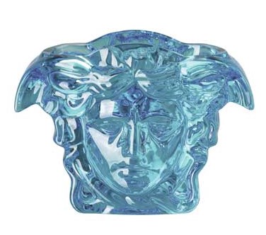 Versace Medusa Grande Vase Crystal Blue Versace Medusa Grande Vase