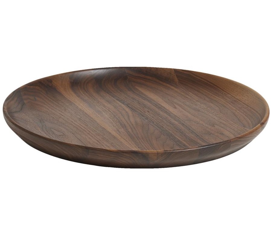 black wood serving tray