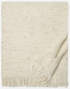 Sferra Mercurio Throw - Ivory / Gold