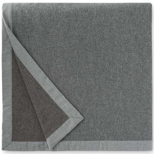 Sferra Nerino King Blanket - Grey/Walnut