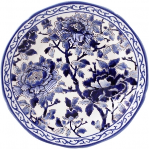 Gien Pivoines Bleues Dinner Plate - 10.75"