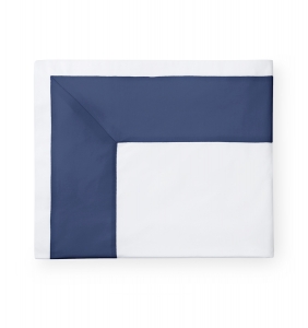 Sferra Casida White / Delft Twin Flat Sheet 74X114