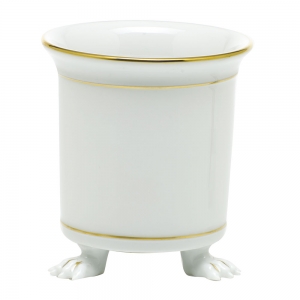 Herend Mini Cachepot w/ Feet - Golden Edge