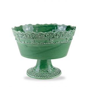 Arte Italica Renaissance Italian Green Stemmed Fruit Bowl - 8"