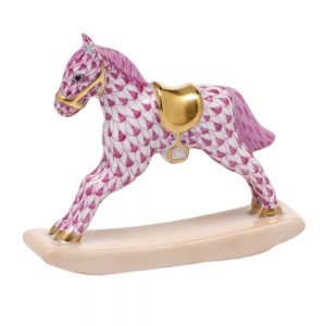 Herend Rocking Horse - Raspberry