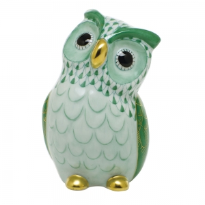 Herend Owl - Green