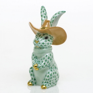 Herend Cowboy Bunny - Green