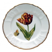 Anna Weatherley Old Master Tulips Salad Plate - Yellow/Pink/Orange