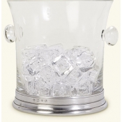 Match Pewter Crystal Ice Bucket w/Handles