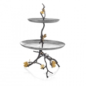 Michael Aram Butterfly Ginkgo 2 Tier Etegere