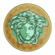 Versace Medusa Amplified Green Coin Service Plate - 13"