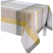 Le Jacquard Francais Marie Galante Coconut Coated tablecloth 69" x 98"