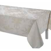 Le Jacquard Francais Syracuse Beige Tablecloth - 59" Round