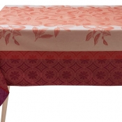 Le Jacquard Francais Arriere-Pays Pink Coated Tablecloth - 69" Square