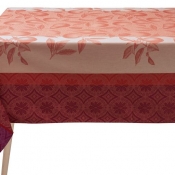 Le Jacquard Francais Arriere-Pays Pink Coated Tablecloth - 69 x 126