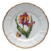 Anna Weatherley Old Master Tulips Salad Plate - Purple/Orange