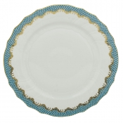 Herend Fishscale Turquoise Dinner Plate - 10.5"