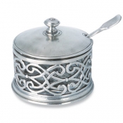 Match Pewter Cutwork Parmesan Dish W/Spoon