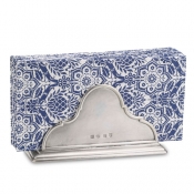 Match Pewter Napkin Holder W/Dinner Napkin