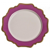 Anna Weatherley Anna's Palette Purple Orchid Bread Plate