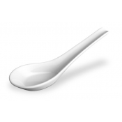 L'Objet Soie Tresse Black Chinese Spoon - White