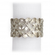 L'Objet Braid Napkin Jewels / Set 4 - Platinum