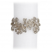 L'Objet Garland Napkin Jewels / Set 4 - Platinum + White Crystals