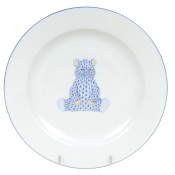 Herend Baby Plate w/ Bear - Blue