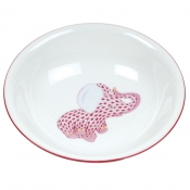 Herend Baby Bowl w/Elephant- Pink