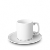 L'Objet Soie Tressee Black Espresso Cup + Saucer