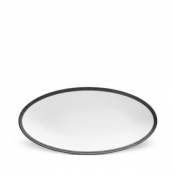 L'Objet Soie Tresse Black Oval Platter - Small