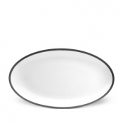 L'Objet Soie Tresse Black Oval Platter - Large