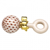 Herend Baby Rattle Rust