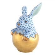 Herend Hatching Bunny - Blue