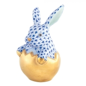 Herend Hatching Bunny - Sapphire