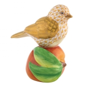 Herend Bird on Peach Butterscotch