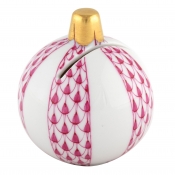 Herend Ornament Place Card Holder Raspberry