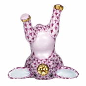 Herend Handstand Bunny Raspberry