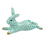 Herend Lounging Bunny - Green