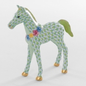 Herend Foal with Flowers - Key Lime