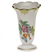 Herend Flower Motif Scalloped Bud Vase - 2.5"