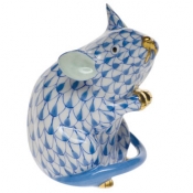 Herend Mouse Blue