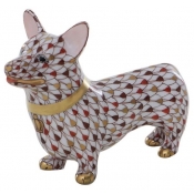 Herend Queen Elizabeth Corgi with Crown Collar